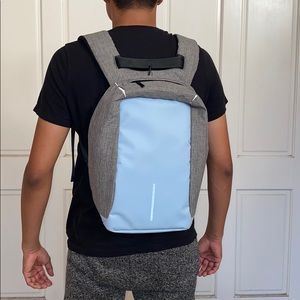 Bobby Compact Anti-Theft backpack, Pastel Blue